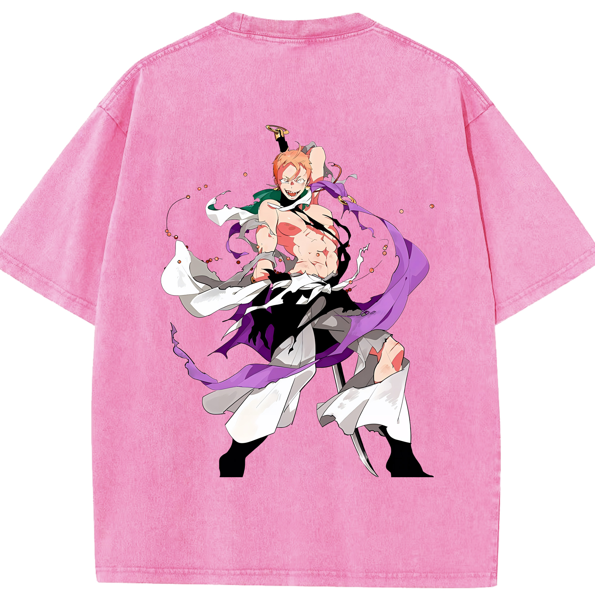 （画像用） 刀剣乱舞 Touken Ranbu 綿100% ヴィンテージ風 半袖Tシャツ（背面プリント）
